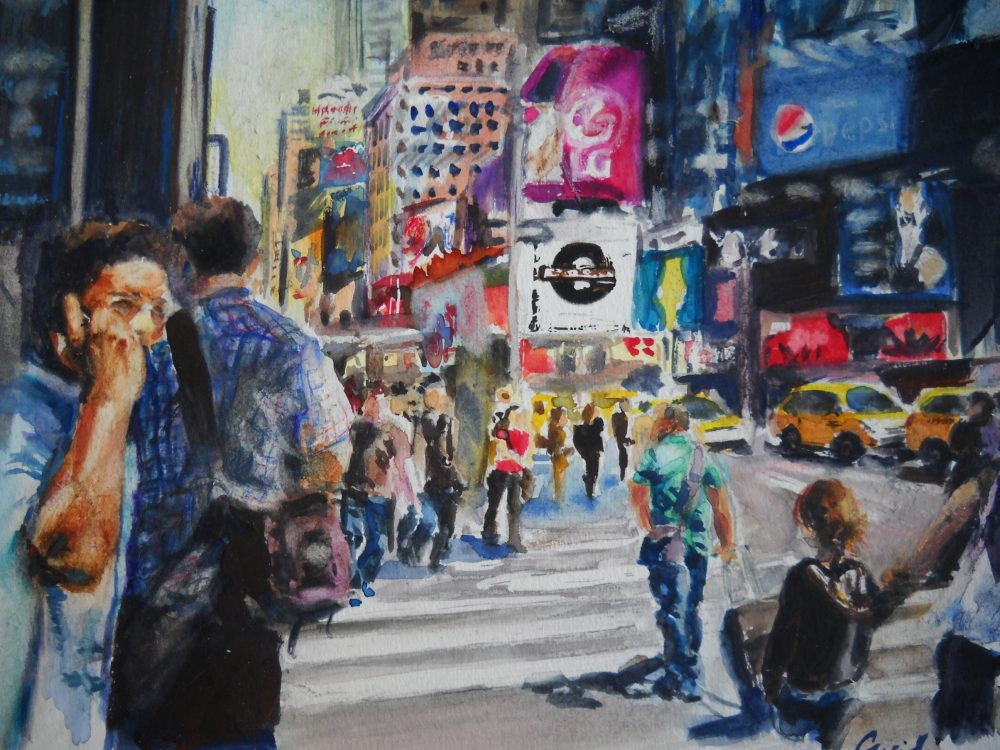 Adriana Guidi Painting From the Dining Room Table